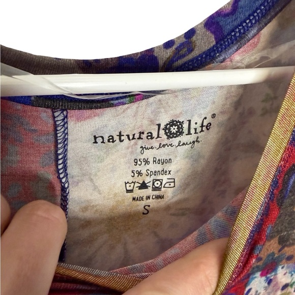 🌸 Natural Life Stevie ButterSoft Knit Maxi Dress Sz S Boho Patchwork 🌸 - Picture 5 of 5